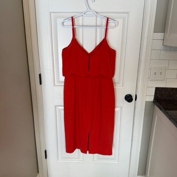 New! Dress The Population Alondra Blouson Dress Poppy Red 31710 - Picture 8 of 12